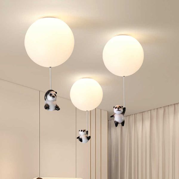 Luzes nórdicas novas lâmpadas de teto led resina nórdica para sala de estar para crianças desenho animado de desenho animado artes decorativas de iluminação decorativa 0209