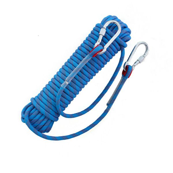 Climbing Ropes 10m 20m 30m Rock Climbing Rope 10mm Tree Wall Hiking Climbing Equipment Gear Outdoor Survival Fire Escape Safety Rope Carabiner 230210FW92
