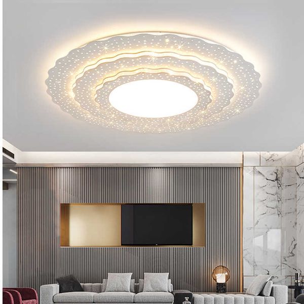 Lichter Moderne runde einfache LED-Deckenleuchte für Schlafzimmer Wohnzimmer Hotel Lobby Konferenzsaal Acrylbeleuchtung muss individuell angepasst werden 0209