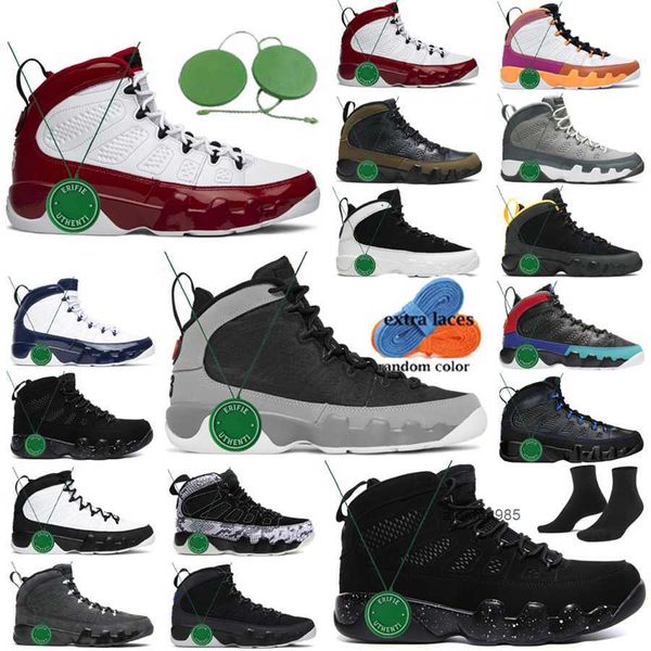 2023 taglia 13 Fire Red Jumpman 9 Scarpe da basket 9s Particle Grey Cile Red University Gold Statue Bred Change The World Space Jam Racer Blue