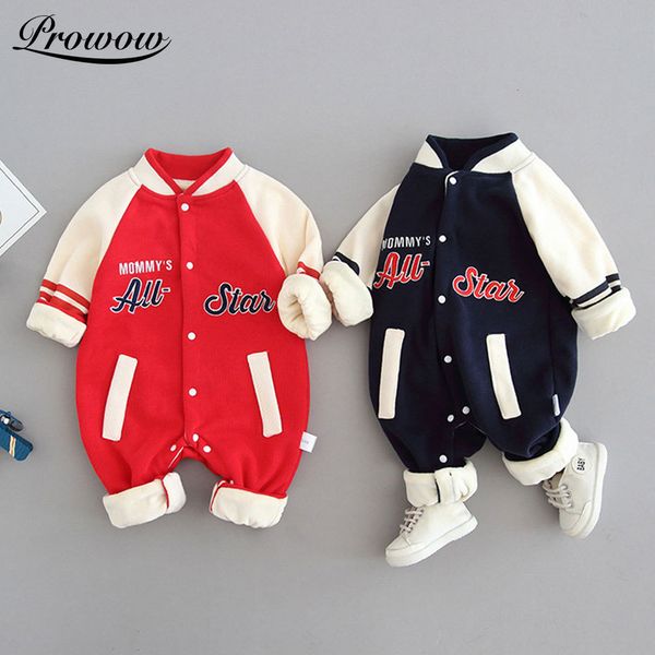 Rompers Patchwork Maby Boy Одежда бейсбол униформа письма для комбинезона для добрых рожденных в комбинезон