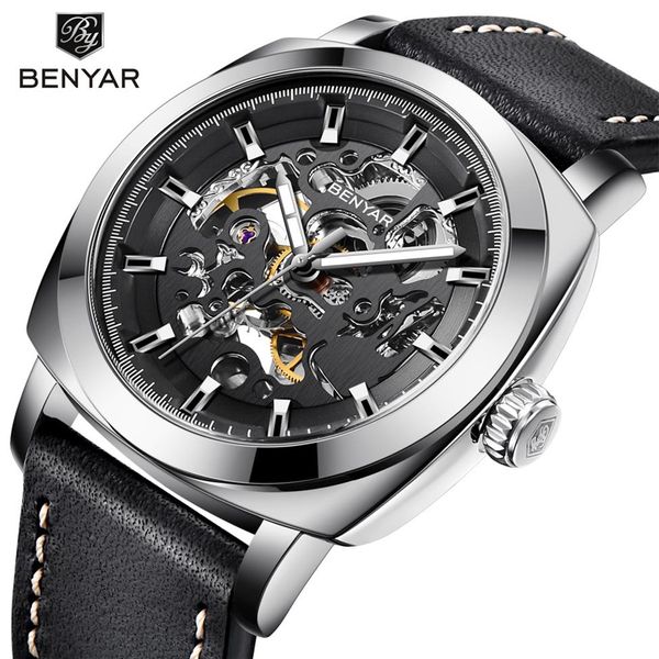 Relogio Masculino Benyar Mens Watches Top Brand Luxury Mechanical Men Business Waterproof Sport Watch RELOJ HOMBRE268S