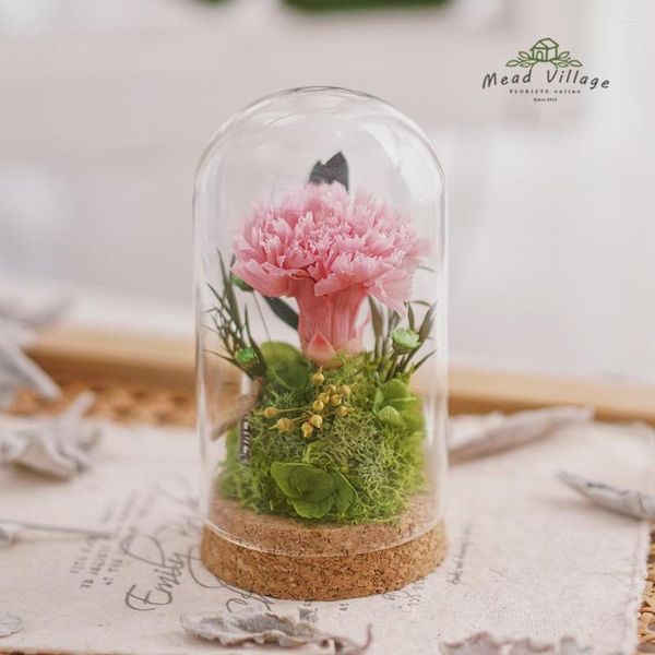 Fiori decorativi per sempre Kit materiale fai-da-te Bottiglia dei desideri Garofano San Valentino Regali romantici per la mamma Decorazioni regalo