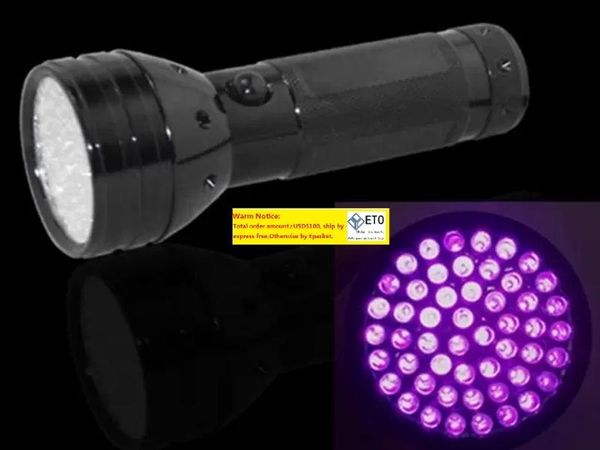 Alumínio invisível Blacklight Ink Marker 51 LED UV Ultra Violet Mini Lanterna Lâmpada de Luz da tocha