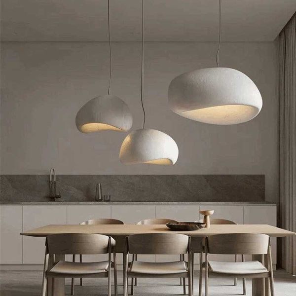 Luci Stile giapponese Wabi Sabi Lampadario Soggiorno Ristorante Lampada da soffitto Moderno minimalista Homestay Bar Designer Lampada a sospensione 0209