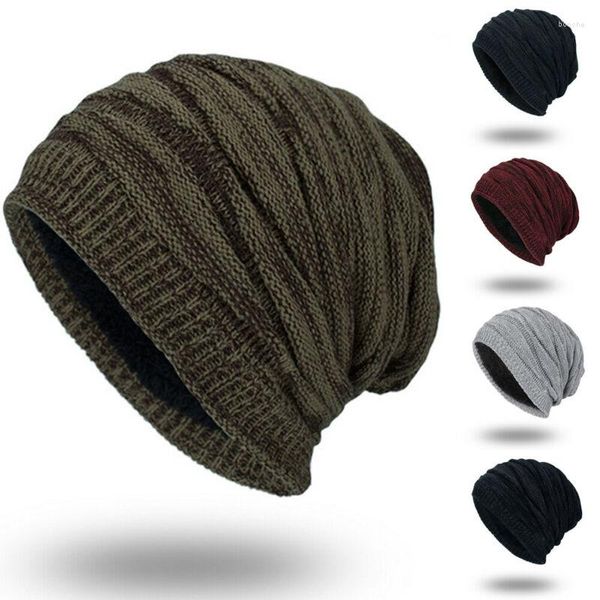 Boinas homens#39; S Womens Knit Baggy Beanie Oversize Winter Warm Hat Ski Slouchy Gross Cap