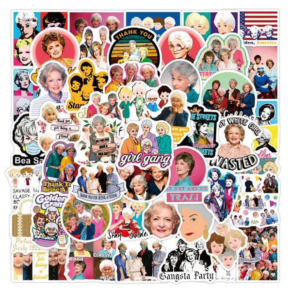 50 Pcs Programa de TV The Golden Girls adesivos gramas de ouro Graffiti Kids Toy Skateboard carro Motocicleta Bicicleta Adesivo Decalques Atacado