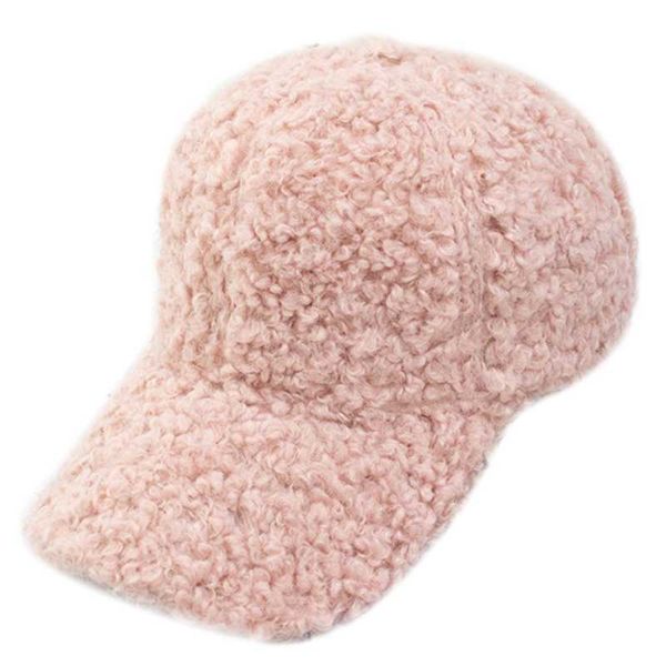 Ballkappen Frauen Winter Verdicken Warme Faux Fleece Fuzzy Baseball Peak Cap Einfarbig Outdoor Casual Sport Einstellbare Trucker Hut G230209