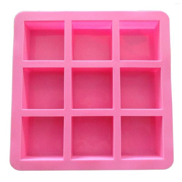 Stampi da forno 9 cavità cubetti di vassoio di ghiaccio silicone stampi da fondente quadrato quadrata stampo cioccolato c ube cubetto cucina cucina