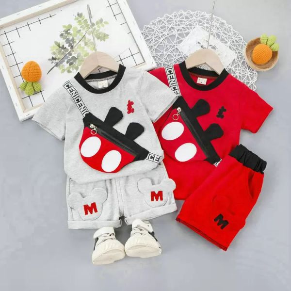 2023 Clothing Sets New Summer Baby Clothes Suit Children Fashion Boys Girls Cartoon T Shirt Shorts 2Pcs/set Toddler Casual Clothing Kids Tracksuits