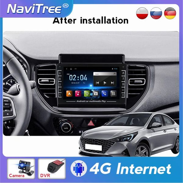 Lettore con sistema Android WiFi IPS per Solaris Accent 2 II 2023 - Radio GPS per navigazione DVD per auto stereo multimediale