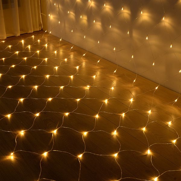 Illuminazione a rete a rete 240 LED Stringa di luci per alberi di Natale Cespugli Festa per esterni Decorazioni da giardino per pareti usalight