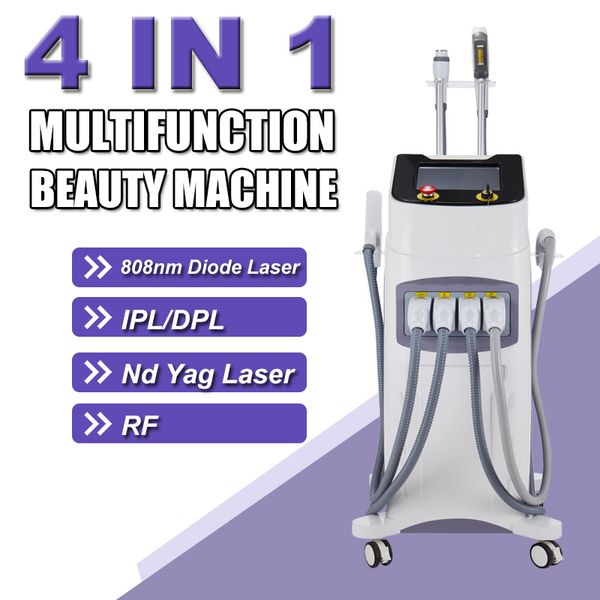 OPT IPL Máquina de remoção de cabelo a laser nd YAG Remoção de pigmentos a laser yag RF RF Beauty Skining Lifting rejuvenescimento Anti-Riuste Salon Salon Uso doméstico