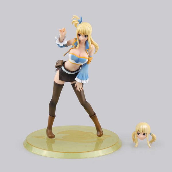 20 cm Fairy Tail Lucy Heartfilia 1/7 Scala Figura dipinta Bianco DrFigurine Action PVC Figure da collezione Model Toy Doll X0503