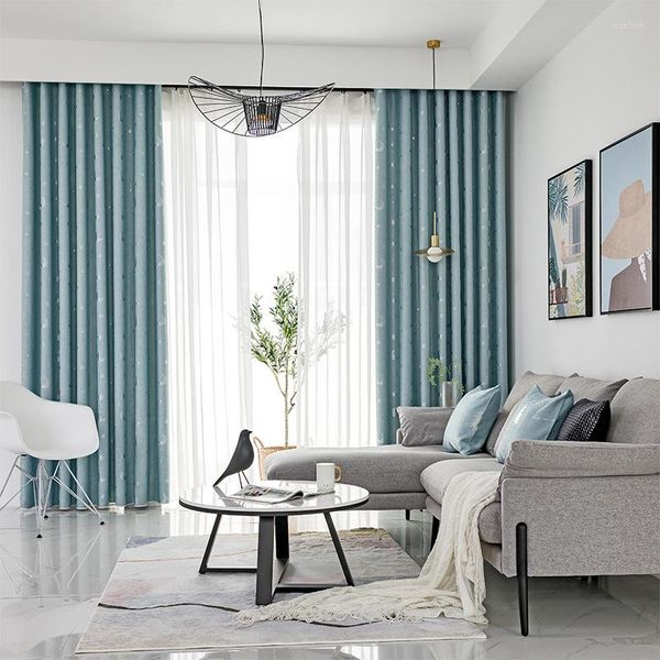 Vorhang Diamond Jacquard Nordic Modern Minimalist Wohnzimmer Schlafzimmer Erkerfenster vom Boden bis zur Decke