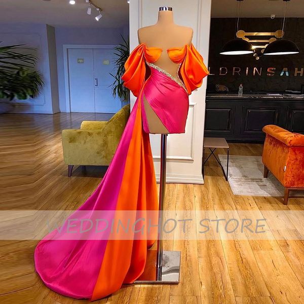 Runway-Kleider, sexy Abendkleider, herzförmiger, schulterfreier Meerjungfrau-Abschlussball, Illusionsperlen, Rot, individuelles Luxus-Partykleid, Robe De Mariee 230210