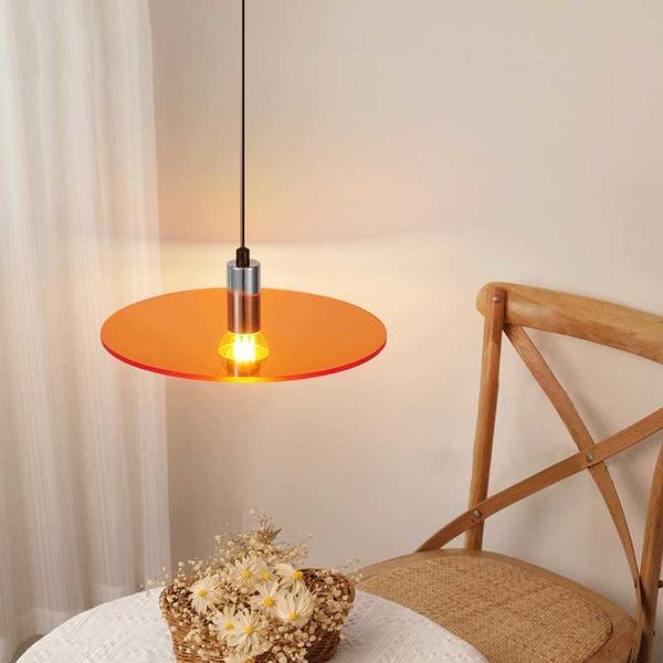 Lustre de cabeceira interna lustre ledelier moderno sala de jantar teto lâmpada decoração wabi sabi laranja quente quente quarto luzes pendentes 0209