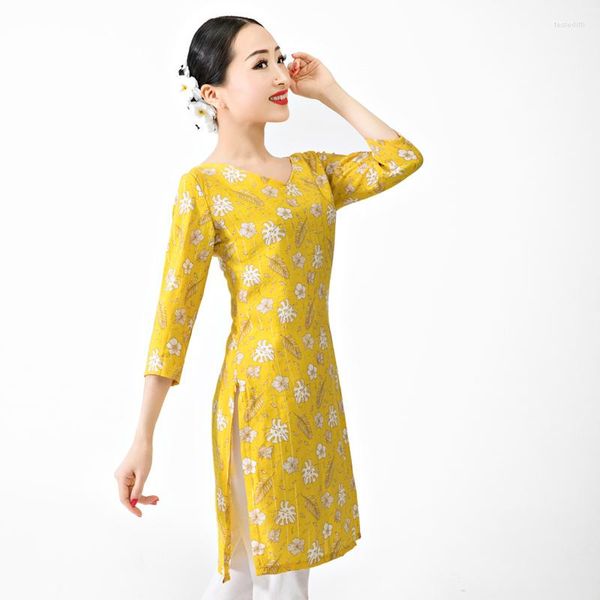 Roupas étnicas 2023 Casaco impresso de algodão Índia giddha punjabi dupattas feminina tradicional calça calças lenço kurtas saree top katak conjuntos