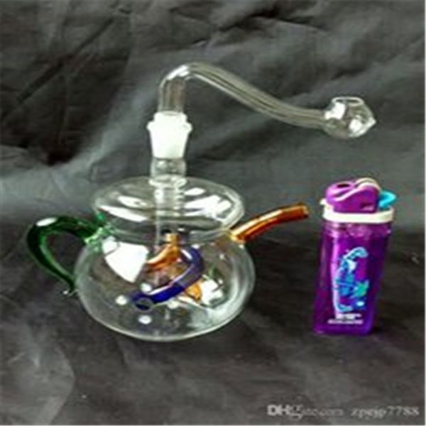 Garrafa de ￡gua do tipo bule de ch￡, bongos por atacado queimador de ￳leo tubos de vidro tubos de ￡gua equipamentos de ￳leo de tubo de vidro fumando