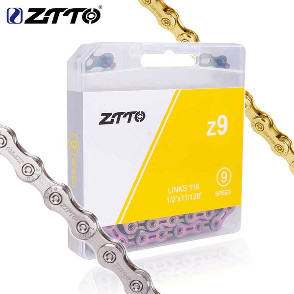 ZTTO 9 Speed ​​Bicycle Chains 116 Links 9S MTB Mountain Road Bike Chain с Magic Lose Link Connecter 9speed 21S 0210