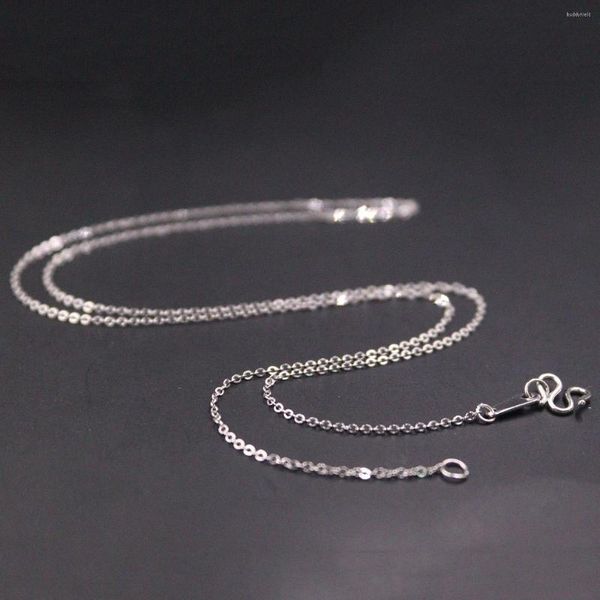 Цепи PT950 Pure Solid Platinum 950 Ожерелье Тонкая O-цепь для женского звена с W-CLASP 17INCHL GIRD