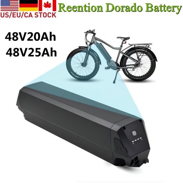 Batteria Reention Dorado Ebike 48V 25AAh 20Ah 48 Volt 13ah 17.5ah 21ah Batteria per bicicletta elettrica Panasonic Marca 21700 celle per motore da 350W a 1000W con caricabatterie