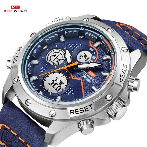 KT Top Brand Watch Men 2020 Luxury 5ATM Водонепроницаемые часы мужские аналоговые Quartz Date Watch Men Sport военные шрифты.