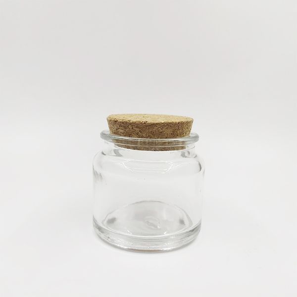 100 ml de chá transparente vela perfumada vazia CAN suportes com copa de castelas de tampa de madeira