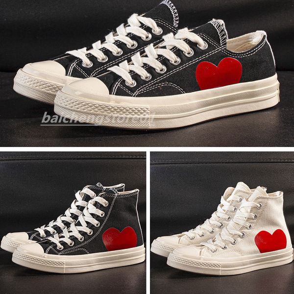 All Shoe CDG Canvas Play Love With Eyes Hearts 1970 1970 Big Eyes Beige Black Classic Casual Skateboard Tennis 35-44 b8