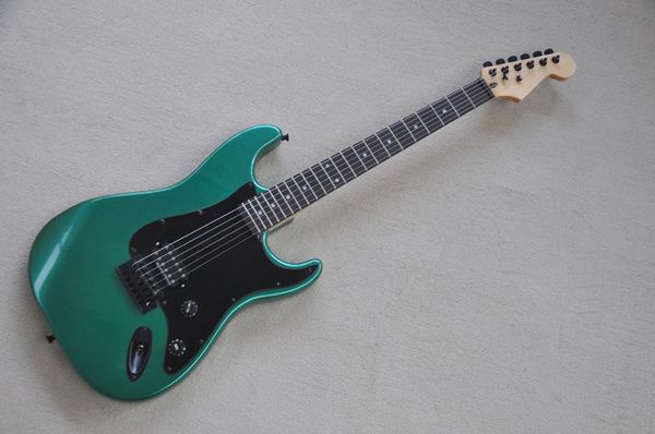 Green Body 6 Strings Elektro Gitar, Black Pickguard ve Ebony Klavye, özelleştirilmiş hizmetler sağlar