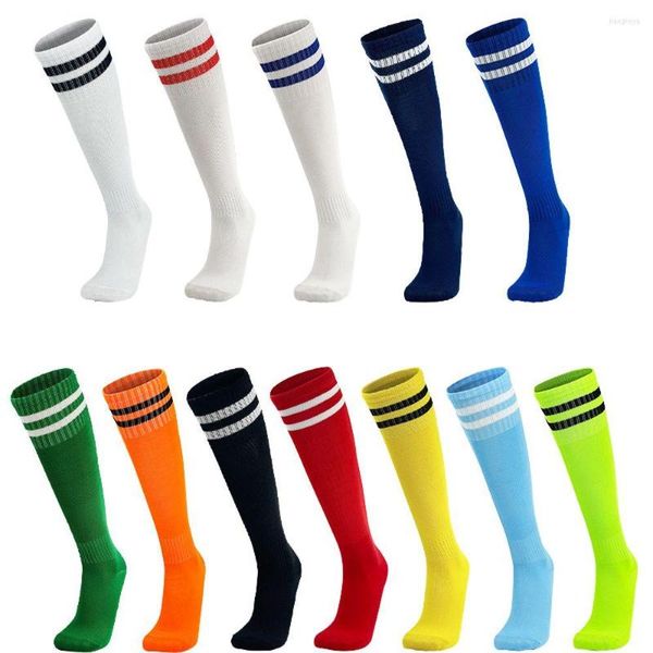 Meias esportivas 1 par infantil de futebol de futebol de algodão comprido Spandex Kids Soccer sobre o joelho Baseball Hockey Sock Outdoor