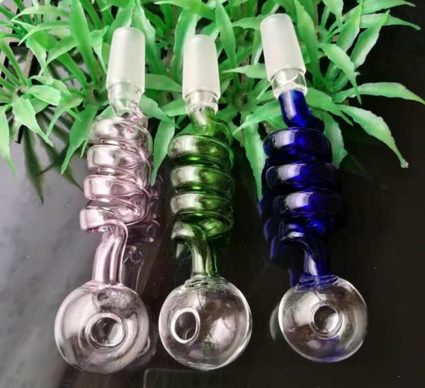 Renk Spiral Pot Cam Bongs Aksesuarları, Cam Sigara İçme Boruları Renkli Mini Çok Renkli El Borular En İyi Kaşık Cam Borular