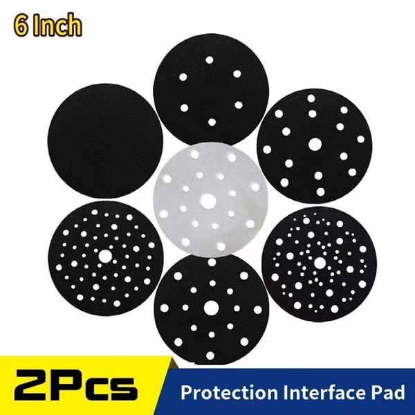 2pcs 6 polegadas (150 mm) Padra de proteção de superfície ultrafina para lixando almofadas e discos de lixamento de Hookloop finos de esponja fina