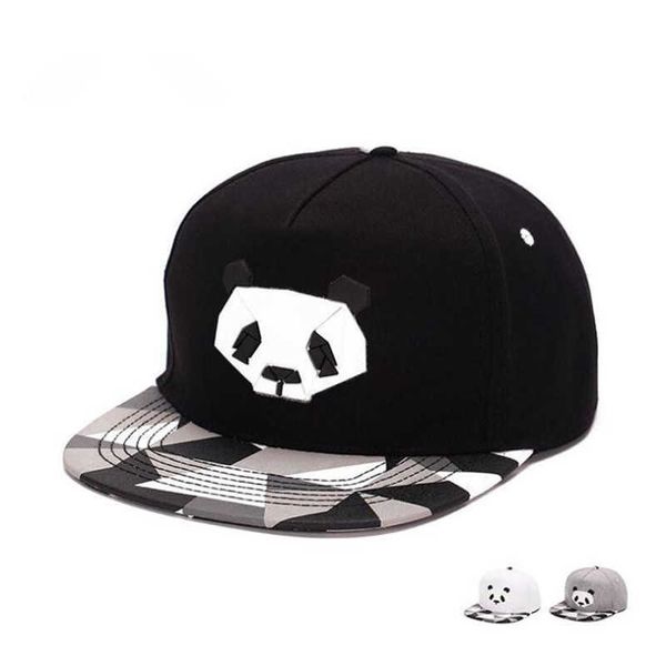 Ball Caps Fashionspring ve yaz severler beyzbol şapkası hip-hop şapka Erkek Bayan Sevimli Panda Zebra Lastik Hatsnapback Düz Kartlı Şapka G230209