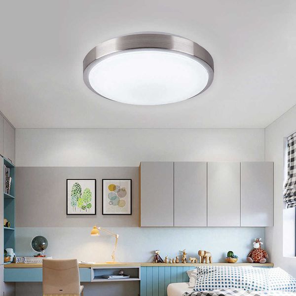 Luci AC220V 18W Plafoniera a LED ultrasottile Lampada moderna nordica rotonda Lampada in alluminio per la casa Soggiorno Studio Apparecchio di illuminazione a montaggio superficiale 0209