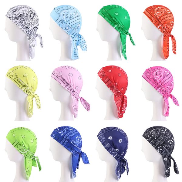 Unisex Men Skull Cap Doo Do Ragcling Headscarf Headsparf Outdoor Hip Hop Turban Повязанную шляпу Amoeba Durag Bandana Pirate Caps