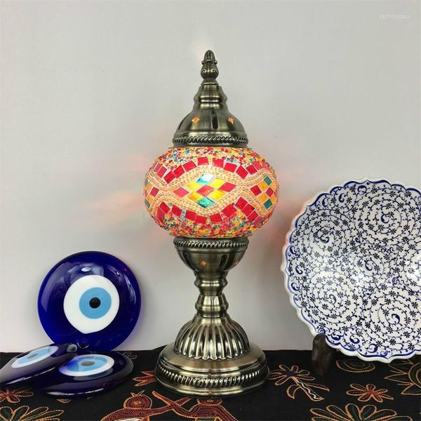 Tischlampen, türkische Lampe, Retro, exotisches Schlafzimmer, Wohnzimmer, Esszimmer, El B Bar, handgefertigt in Südostasien