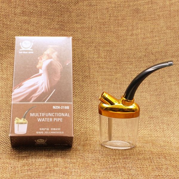 Дымовая труба курительная труба мини -кальян фильтр водопроводные трубы табачные сигареты фильтры фильтры для мужчин Подарочные карманные размер открытый инструмент бутылка Шиша
