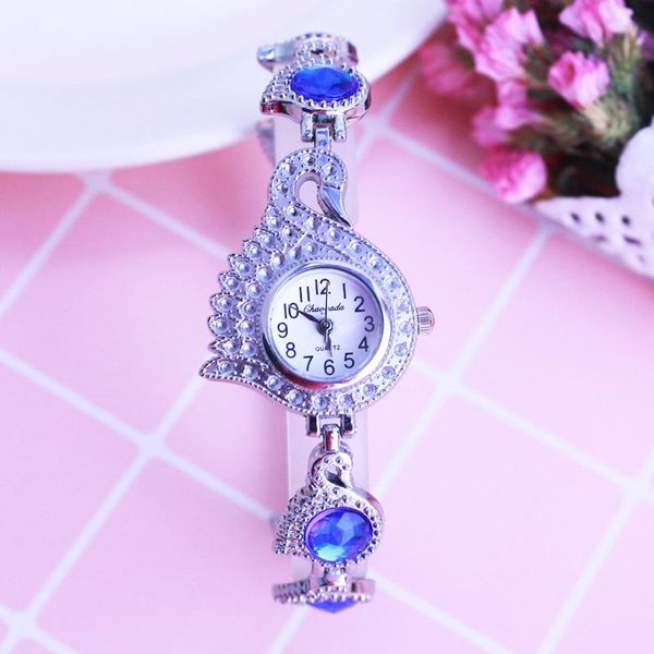 Relógios de pulso vendedores cyd mulheres estudantes diamante Crystal Luxury Watch Girls Ladies Quartz Rhinestone Bracelet Watches Relogio feminino