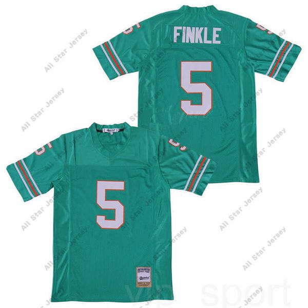 American College Football Wear Miami The Ace Ventura Jim Carrey Teal 5 Ray Finkle Filme Jersey Green Color Team todos costurados algodão puro respirável