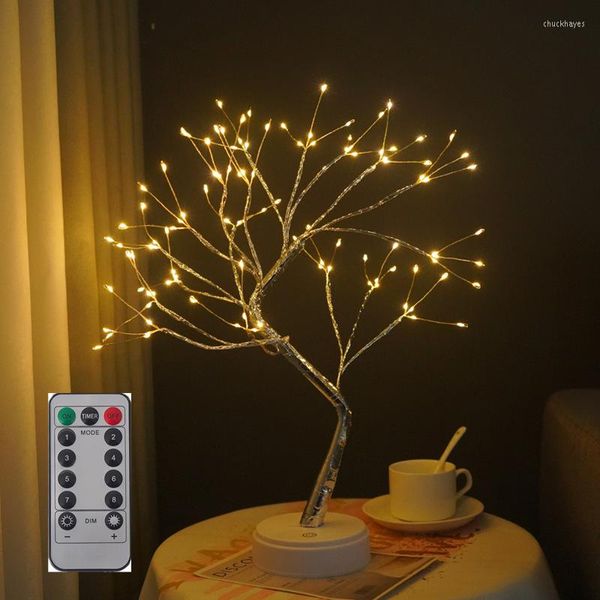 Stringhe a LED Night Light Perle Illuminazione tavolo Touch Tree Tree In coppia Lampada da sposa camera da letto San Valentino