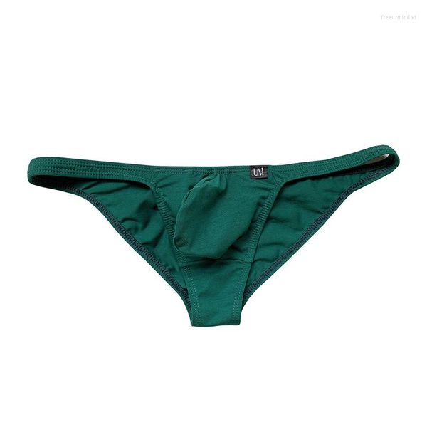 Mutande Autunno Inverno Uomo Slip a vita bassa Biancheria intima di cotone Fodera U-Convex Pouch Mutandine sexy Uomo Stretto elastico Piccolo