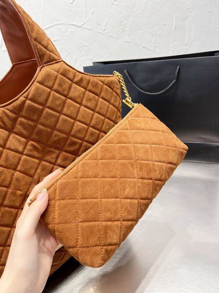 Einkaufstasche Tote Damen Handtasche Umhängetasche Einkaufstasche Soft Messenger Geldbörse Braun Schwarz Große Kapazität Muttertasche