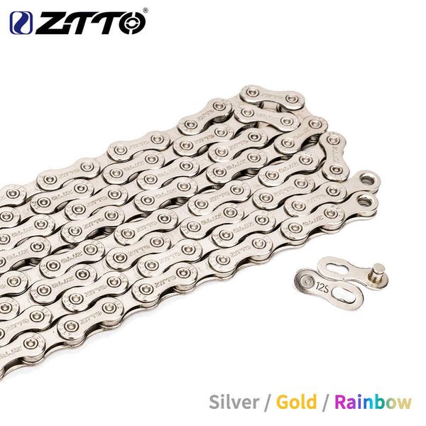 Велосипедные цепи ZTTO Золотое масло SLICK 12 SPEED CHAIN ​​126 Links Hollow Light Weight Прочный MTB Road 12S 12 В велосипедный ток 12 -скоростной скорость 0210