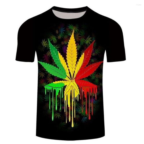 Camisetas masculinas de verão Casual 3D Impressa a moda colorida Kids menino menina Menina Mulheres Manga curta T-shirt Black Tops Tees