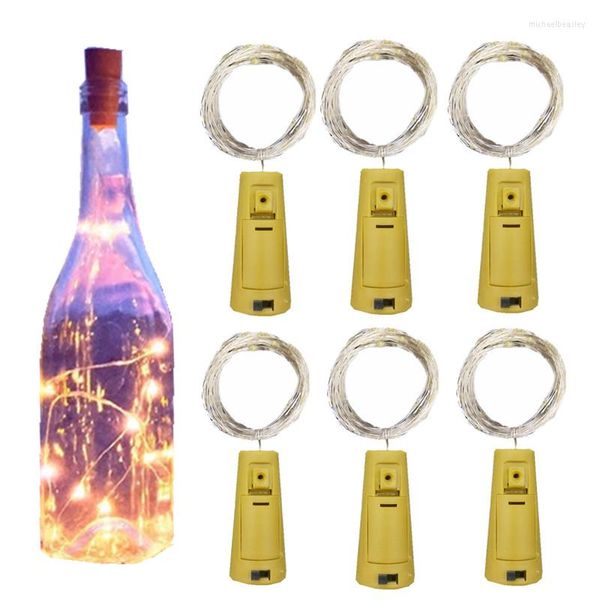 Строки 5pcs Бар светодиодные винные бутылки из пробковой струны светиль