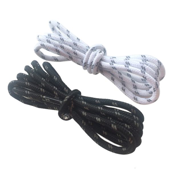 Acessórios para peças de sapatos 30PairsLot Weiou Afaca reflexiva Rodada de 45 mm de corda brilhante poliéster com dicas de plástico String de atacado 230211