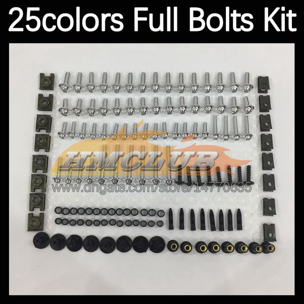 268pcs kit de parafusos completos parafusos para parafusos para kawasaki ninja zzr400 zzr 400 zzr-400 93 94 95 96 97 98 99 00 93-00 Motocicleta parafusos de parafusos de parafusos de parafuso de parafuso de pára-brisa Conjunto de porca do parafuso