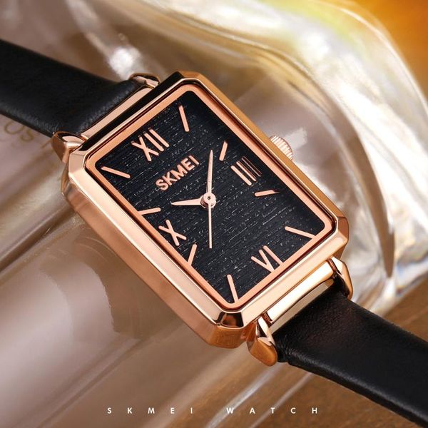 Avanadores de pulso skmei 1706 Mulheres simples relógios criativos Românticos Românticos Praça feminina Ladies Classic Quartz Watch Relógio Feminino Relógio