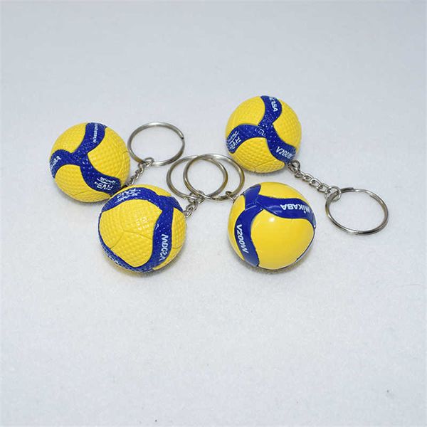 Key Rings Volleyball Keychain Ornaments Business Volleyball Gifts Volleyball Football Beach Ball basketball Key Chain Chains Rings Sport G230210